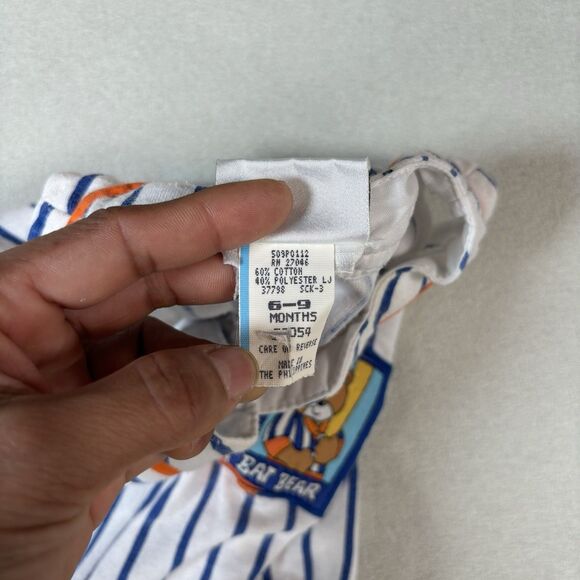 Vintage Baby Toddler Boys Clothing Lot of Overalls Size 3-9 Months Baseball - Picture 7 of 7